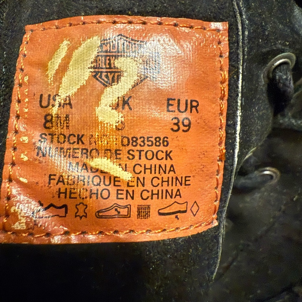 Harley-Davidson Black Studded Combat Boots - Picture 2 of 4